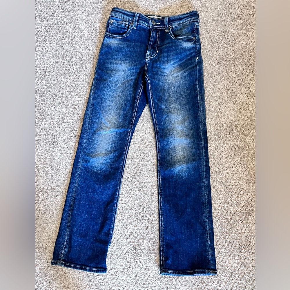 Boys trendy bootcut denim from Buckle in dark wash